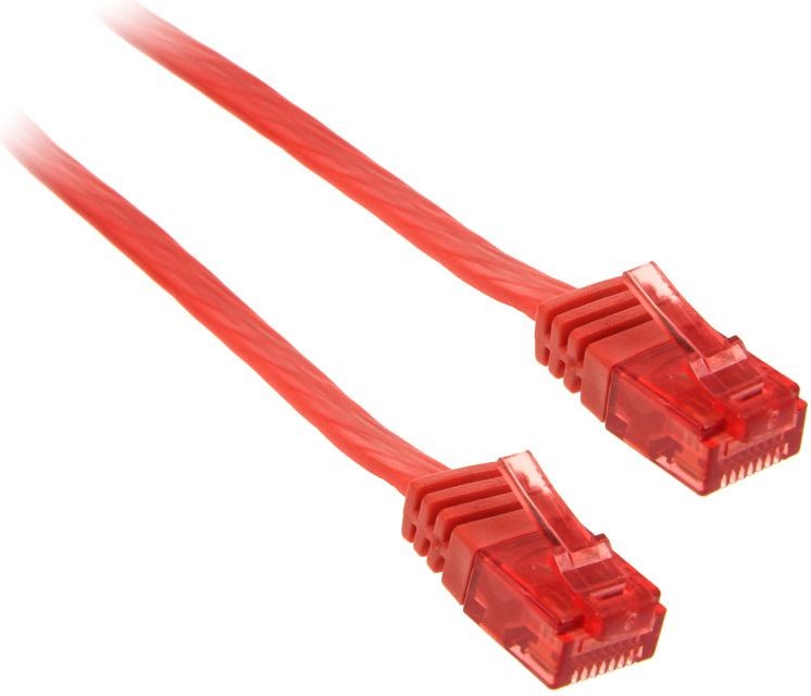 InLine 71601r płaska u/UTP Patch cable (1 m) Czerwony 4043718157082