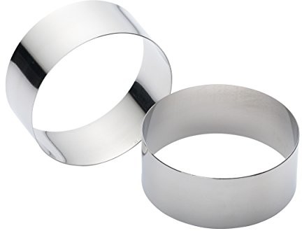 Kitchen Craft Duża  pierścienie-płyta ze stali nierdzewnej, 9 cm głębokości, 2 sztuki KCRINGLRG