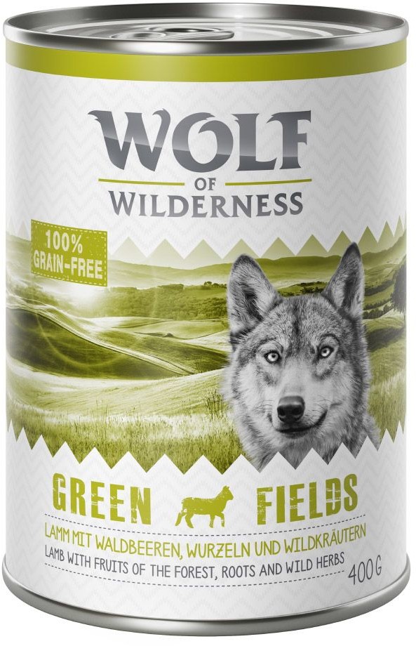 Wolf of Wilderness Adult, 12 x 400 g - Black Rocks, koza