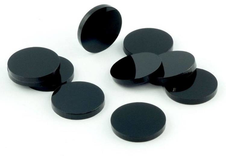 Crafters Znaczniki akryl czarne okrągłe 20x3mm 10szt - Crafters