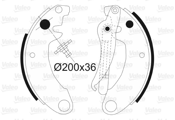 VALEO szczeki hamulcowe 562098