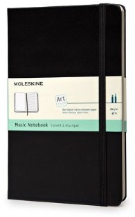 Moleskine notesy, muzyki writing notebook Large, kreatywny Hard Cover Schwarz QP081