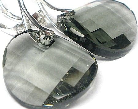 Swarovski kolczyki TWIST BLACK DIAMOND CERTYFIKAT