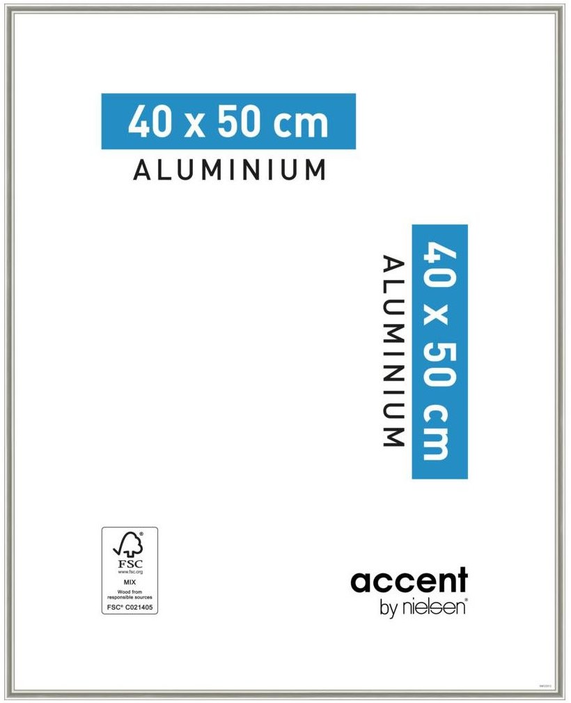 Nielsen Ramka na zdjęcia ACCENT 40 x 50 cm nikiel mat aluminiowa