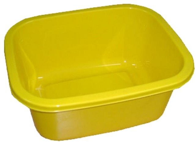 Pucuś Miska z uchwytem owalna żółta 9l