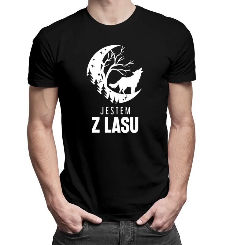 Koszulkowy Jestem z lasu - męska koszulka z nadrukiem 13341