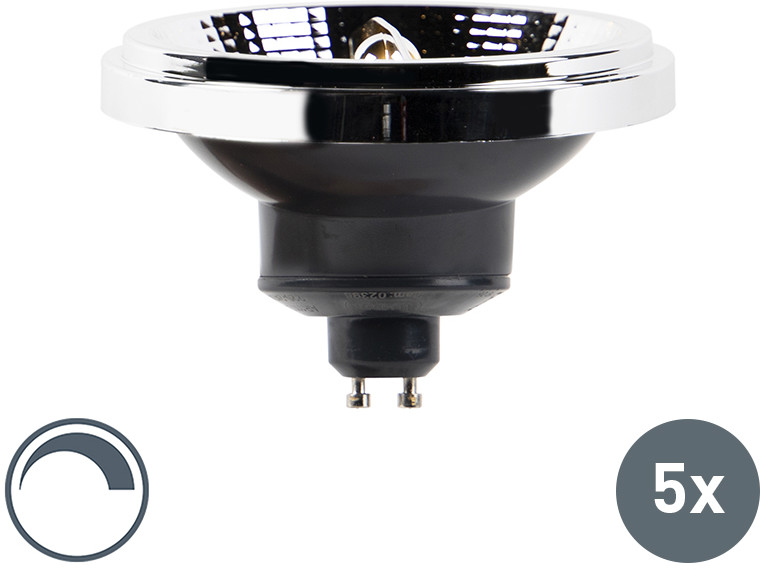 LUEDD Zestaw 5 ściemnialnych żarówek LED GU10 AR111 11W 810 lm 2700K