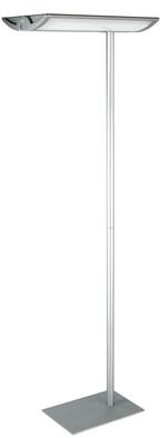 MAUL Energooszczędna lampa podłogowa MAULnaos, 2x55W, srebrna M8251495