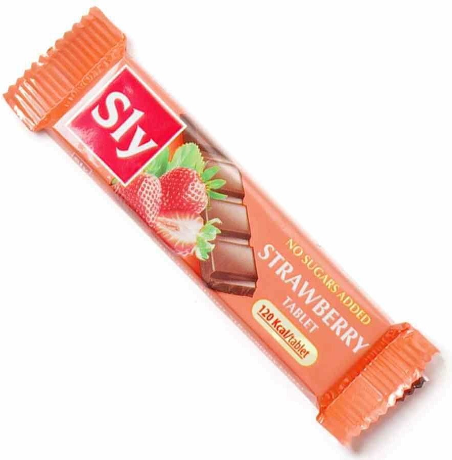 Sly Nutritia Baton czekoladowy - truskawka, bez dodatku cukru Sly Nutritia, 25g