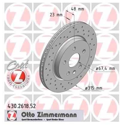 Zimmermann Tarcza hamulcowa 430.2618.52