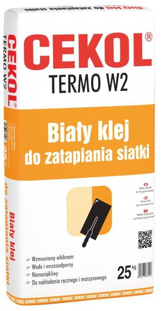 Cekol Biały klej z włóknem do siatki W2