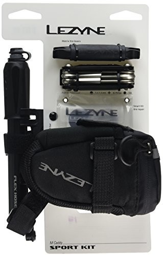 LEZYNE siodełka Trainer koło jezdne torba przy siodle Caddy, czarna, 45.5 x 34.0 x 26.5 cm, 0.5 litra, 1-SB-cadld v2 m04 1-SB-CADLD-V2M04