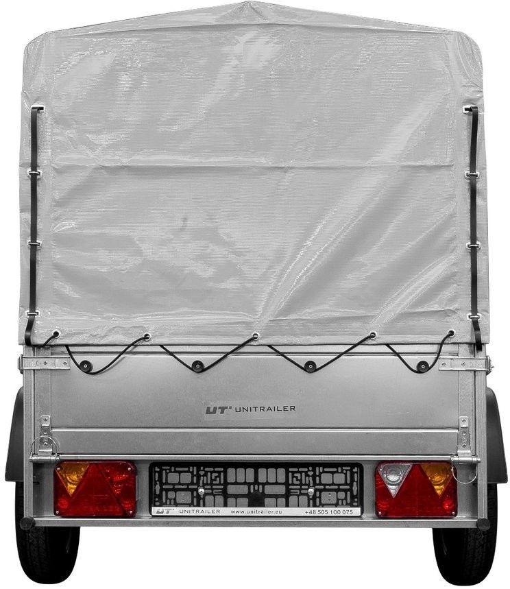 UNITRAILER Przyczepka samochodowa lekka 200 x 106 z plandeką i stelażem DMC 750 KG Garden Trailer 200 UT004178