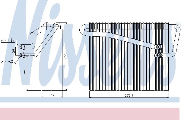 NISSENS Parownik, klimatyzacja NISSENS 92301