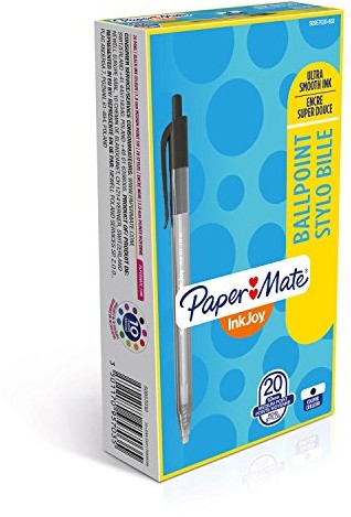 Paper Mate Pigmentowy system atramentowy  s0957030 InkJoy 100 RT laminuje dokumenty możliwości, długopis, 20 szt. w pudełku S0957030
