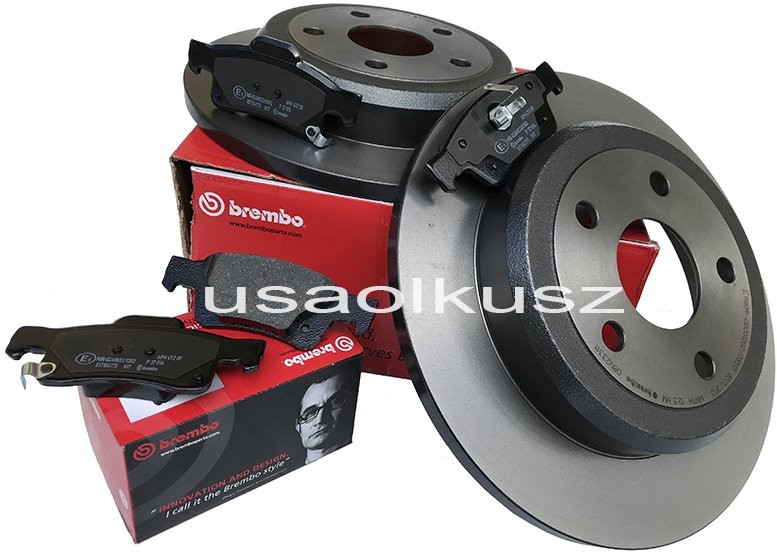 BREMBO Klocki wentylowane tarcze hamulcowe tylne 350mm Dodge Durango 2011