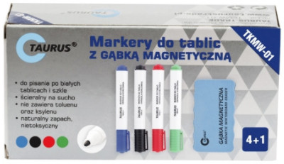 Amos Marker Suchościeralny Kpl 4 + Gąbka Taurus