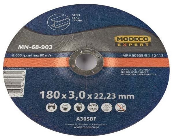 Modeco tarcza tnąca do metaluo średnicy 230 mm marki MN-68-905