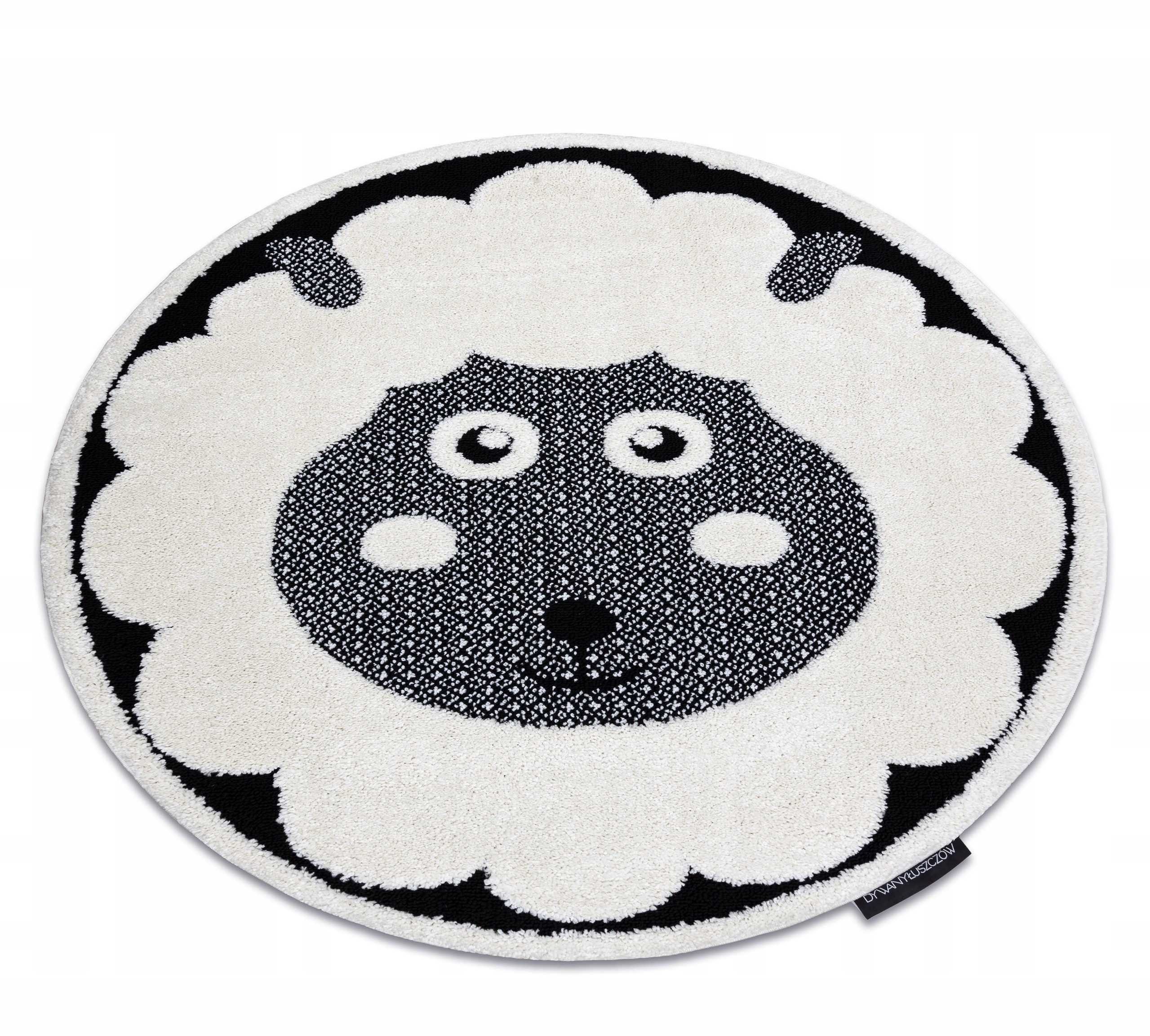 Dywan Dla Dzieci koło 160 cm Owca czarny #GR4168