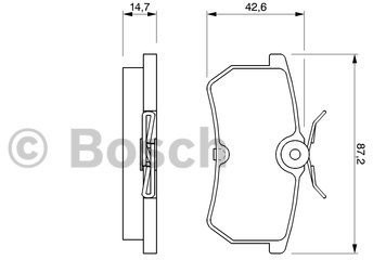 Bosch Zestaw klocków hamulcowych, hamulce tarczowe 0 986 424 472