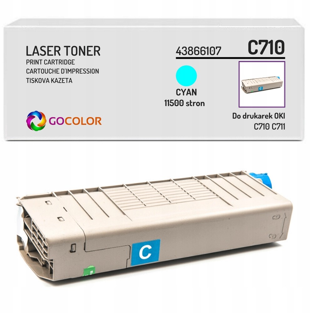 Toner zamiennik do Oki C711dm 43866107 Cyan