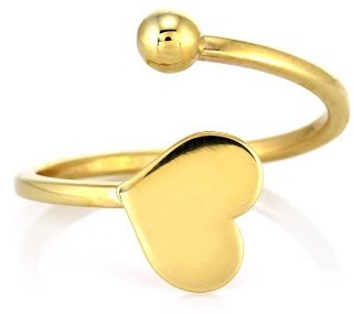 LOVRIN Złoty pierścionek 333 z kulką i sercem regulowany PI4671