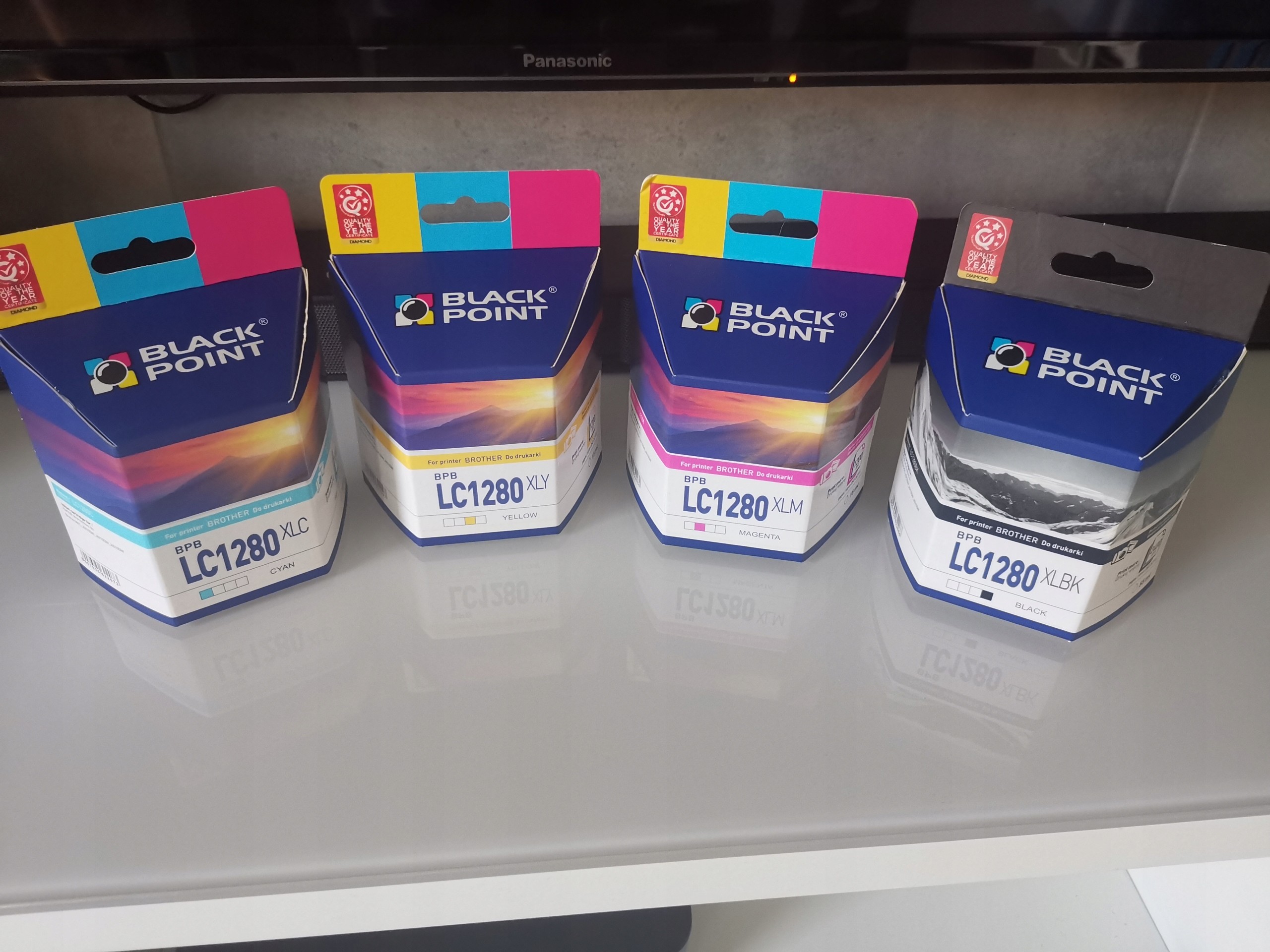 Black Point tusze Brother LC1280 XL Cmyk nowe