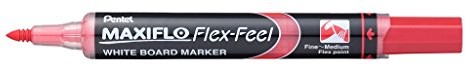 Zdjęcia - Pisak Pentel Marker suchościeralny  MWL5SBF Maxiflo Flex Feel 4,6mm okrągły czerw 