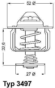 Wahler Termostat, żrodek chłodzący 3497.88D