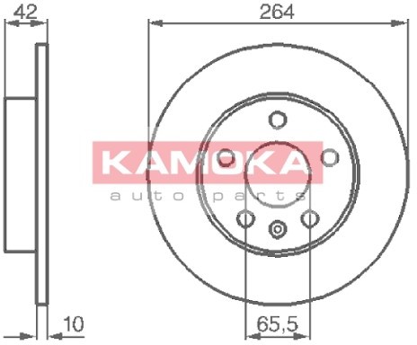 KAMOKA Tarcza hamulcowa 1032088