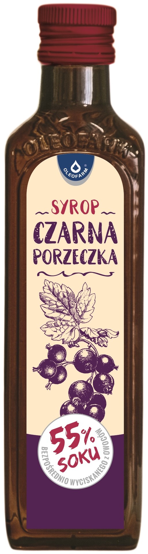 Oleofarm Syrop Czarna porzeczka 250 ml Długi termin ważności! 3313741