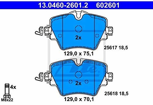 ATE 13.0460-2601.2 zestaw klocków hamulcowych, tarcza hamulcowa, klocki hamulcowe, klocki hamulcowe