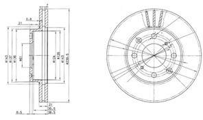 Delphi Tarcza hamulcowa BG2673