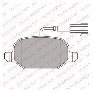 DELPHI Zestaw klocków hamulcowych, hamulce tarczowe LP2300