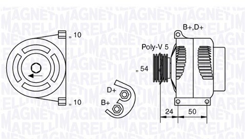 MAGNETI MARELLI Alternator 063377027010