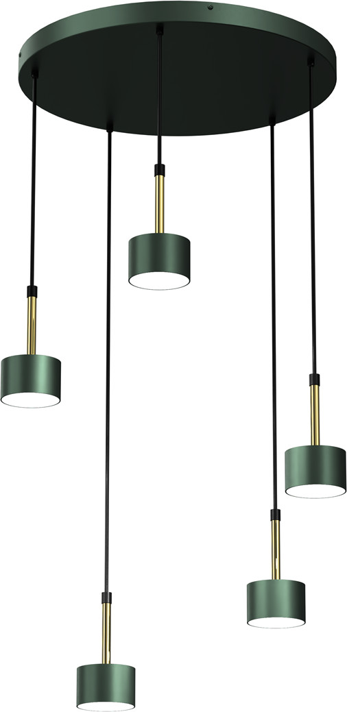Milagro Lampa wisząca ARENA GREEN/GOLD 5xGX53 MLP7769
