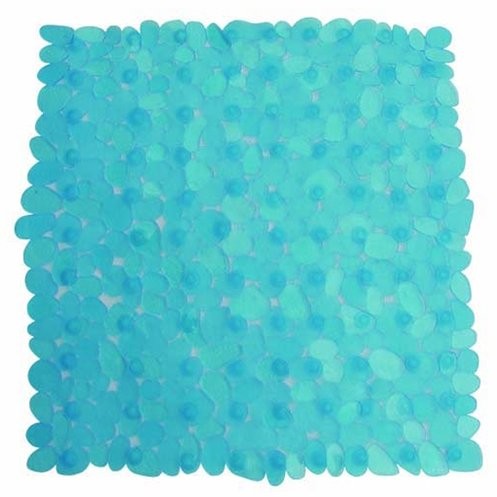 MSV mata łazienkowa Kiesel kamień 54 x 54 cm, PCW, niebieski, 54 x 54 x 15 cm 140178