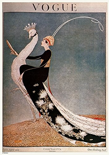 onthewall Vintage Vogue Cover kwietnia 1918 plakat druk artystyczny OTW 0004