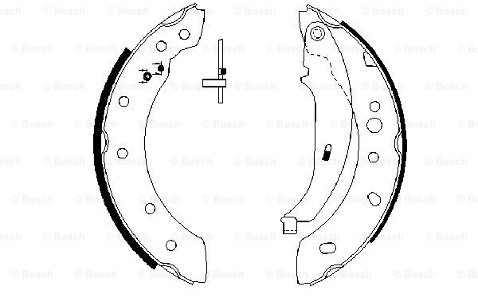 BOSCH Zestaw szczęk hamulcowych 0 986 487 672