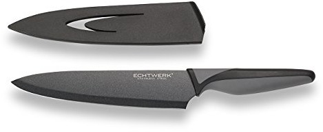 ECHTWERK echtwerk BlackSteel EW-SS-0150, nóż kuchenny, skrobak ze stali, ostrze około 9 cm, w kolorze czarnym EW-SS-0110