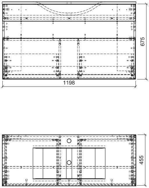 Comad Bahama White 854 Szafka podumywalkowa z oświetleniem LED 120x46x68 cm biel alpejska/dąb wotan/biały połysk BAHAMAWHITE854