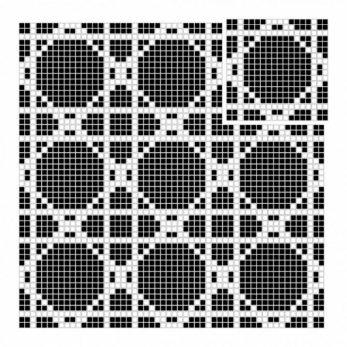 Dunin Pure Black&White Radiant 15 Mozaika kamienna 30,5x30,5