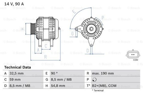 BOSCH Alternator 0 986 046 440
