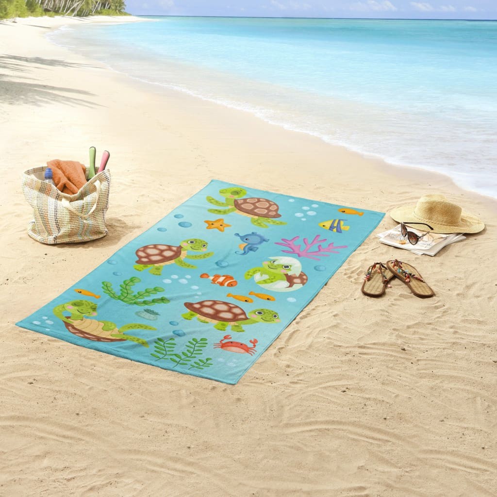 Muller Textiles Good Morning Ręcznik plażowy TURTLES, 75x150 cm, kolorowy