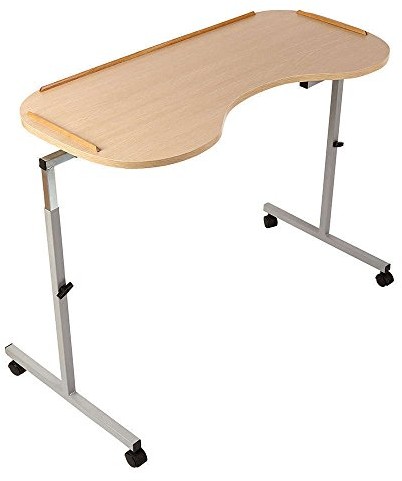 NRS Healthcare Stolik pomocniczy precyzji zapewnia dokładne, blat stołu, przy łóżku/dla wózków inwalidzkich, z rolki z regulacją NRS M99394