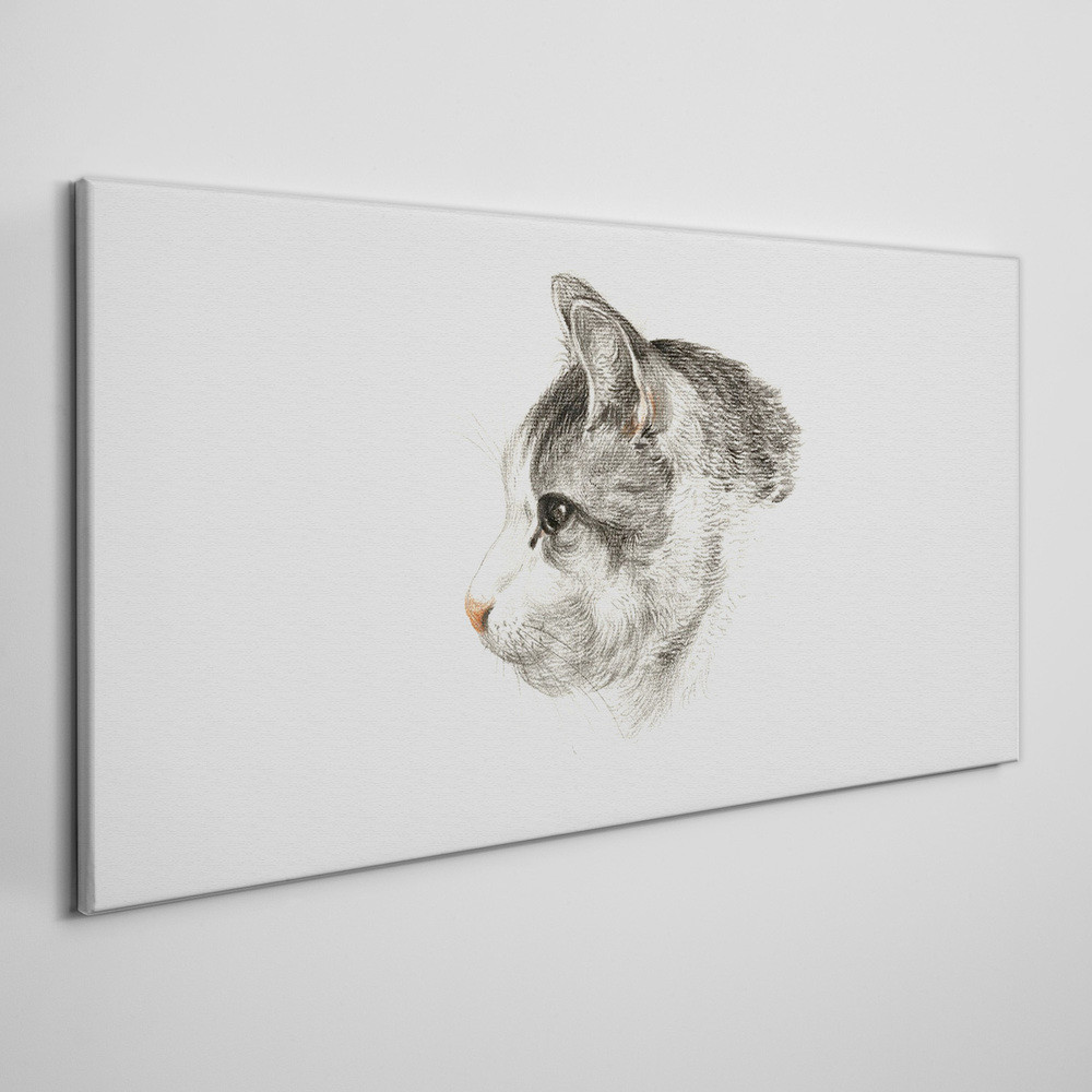 PL Coloray Obraz na Płótnie Rysunek Zwierzę Kot 100x50cm