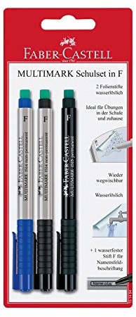 Faber-Castell 151494  Multi Mark, szerokość linii: F, 3-częściowy zestaw szkolny 151494