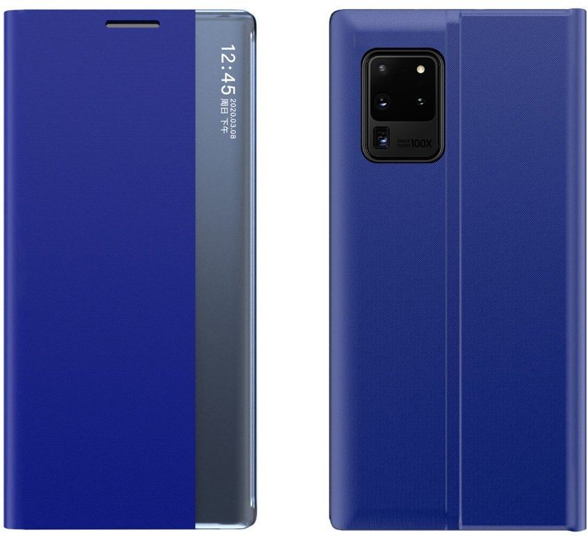 Samsung Hurtel New Sleep Case pokrowiec etui z klapką z funkcją podstawki Galaxy A02s niebieski