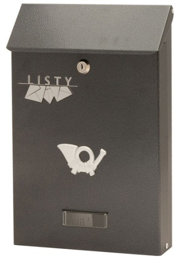 Damech Skrzynka na listy  zamek bębenkowy antyczna szara