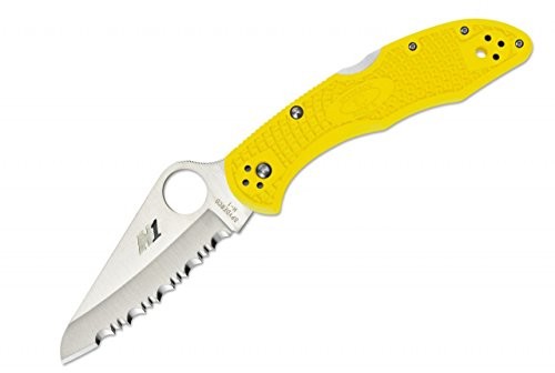 Spyderco Salt 2 Yellow Serrated scyzoryk Żółty, długość ostrza: 7,6 cm, 01sp231 01SP231